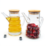 روغن ریز 600 ml پیرکس شیار دار درب بامبو - Image 2