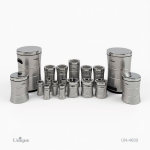 سرویس آشپزخانه 18 پارچه کمر باریک خطی نقره ای استیل یونیک کد UN-4688