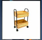 جای سیب زمینی پیازی 2طبقه چوب حصیری یونیک کد UN-2965