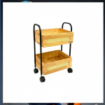 جای سیب زمینی پیازی 2طبقه چوب حصیری یونیک کد UN-2965